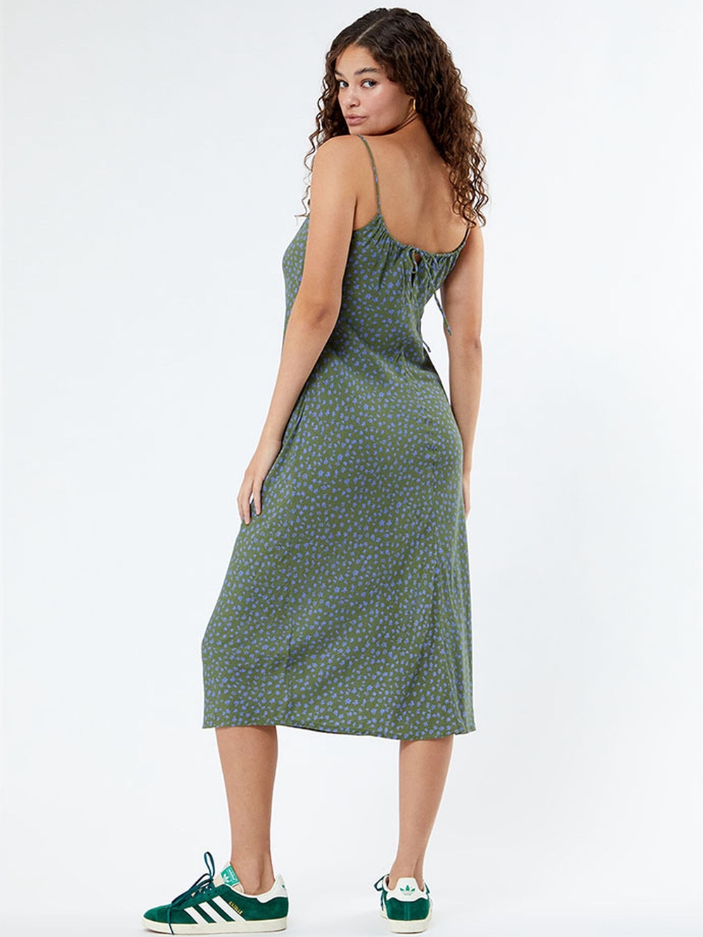 RVCA Maiden Green Floral Midi Dress - Leaf